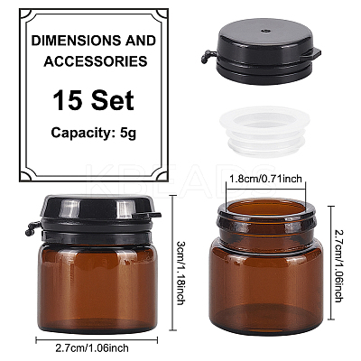 Glass Portable Cream Jar LS-MRMJ-WH0064-48A-1