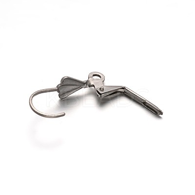 304 Stainless Steel Shell Leverback Earring Findings X-STAS-E103-04A-1