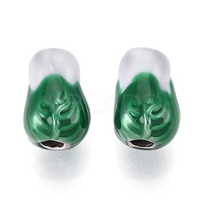 304 Stainless Steel Enamel Beads STAS-N114-19P-1