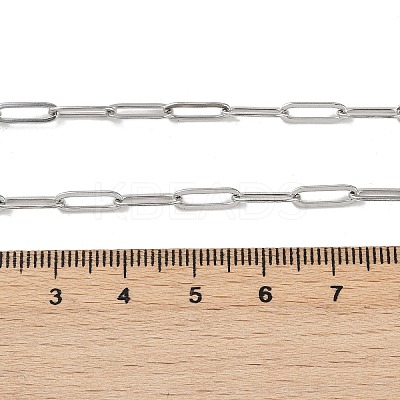 Non-Tarnish Unisex 304 Stainless Steel Paperclip Chain Necklaces X-NJEW-H215-04P-1