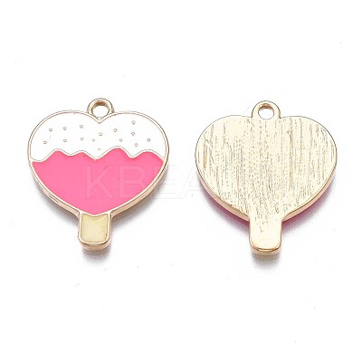 Rack Plating Alloy Enamel Pendants ENAM-S122-70-1