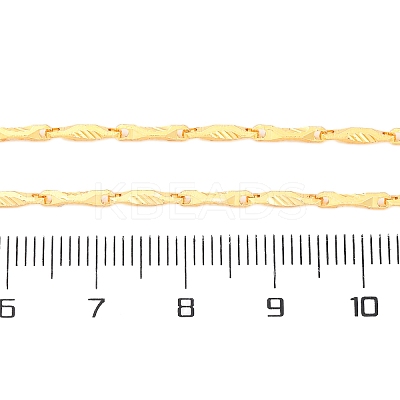 Brass Twisted Bar Link Chain Necklaces NJEW-D302-63G-1