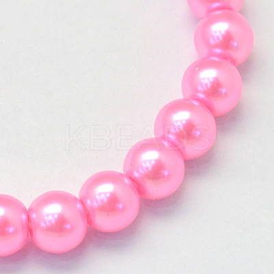 Baking Paint Glass Pearl Bead Strands HY-Q003-3mm-68-1
