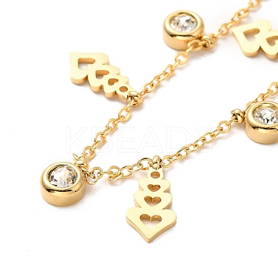 PVD Vacuum Plating 304 Stainless Steel Stud Earring and Pendant Necklace Set LS-SJEW-C002-01A-G-1