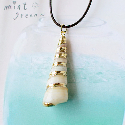Natural Conch and Shell Pendant Necklaces YJ0466-12-1