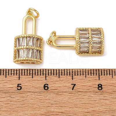 Brass Micro Pave Cubic Zirconia Pendants KK-P308-68G-1