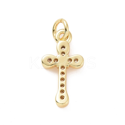Brass Micro Pave Cubic Zirconia Pendants KK-C012-49G-1