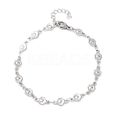 304 Stainless Steel Chain Bracelets BJEW-P376-04P-1