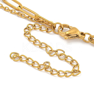 304 Stainless Steel Bowknot Pendant Necklaces LS-NJEW-L182-001G-07-1