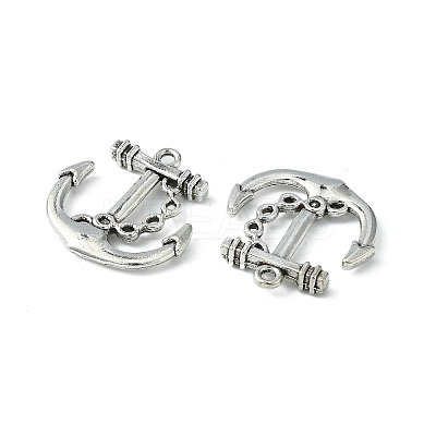 Tibetan Style Alloy Anchor Pendants X-TIBEP-839-AS-NR-1