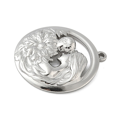 304 Stainless Steel Pendants STAS-D376-31P-1