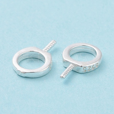 925 Sterling Silver Screw Eye Peg Bails STER-D035-42S-1