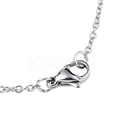 Non-Tarnish 201 Stainless Steel Pendant Necklaces LS-NJEW-T009-JN055-1-40-1