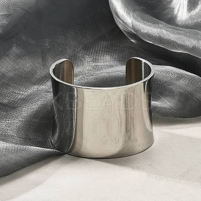 304 Stainless Steel Open Cuff Bangles BJEW-U015-01P-1