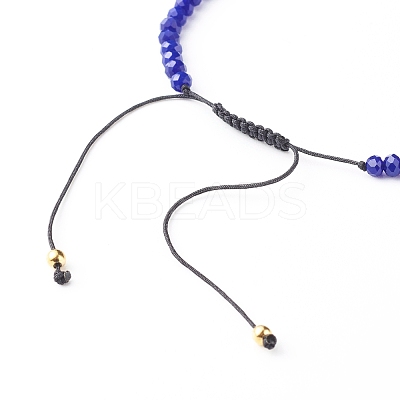 Adjustable Nylon Thread Braided Bead Bracelets Set BJEW-JB06440-1