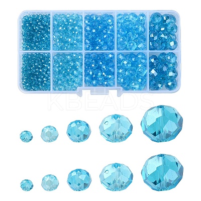 Electroplate Glass Beads Strands EGLA-YW0003-87A-1
