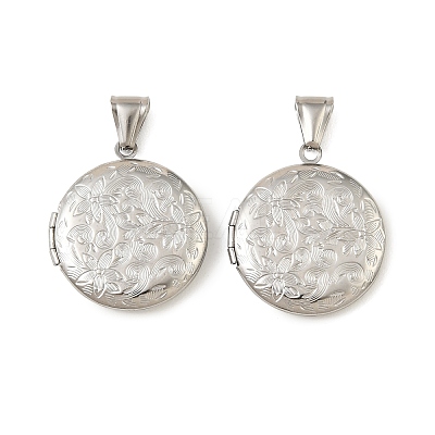 316 Stainless Steel Locket Pendants STAS-K321-10P-1