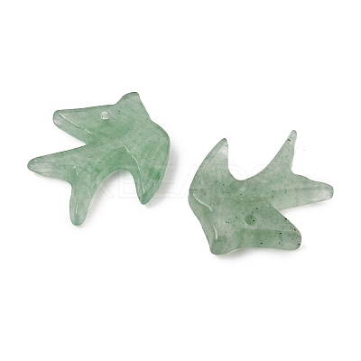 Natural Green Aventurine Carved Bird Pendants GG-CBA36AE-04-1
