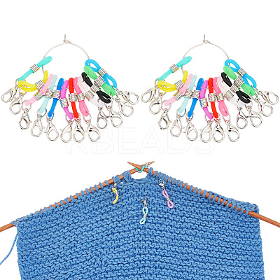 Rubber Knitting Stitch Markers HJEW-AB00574-1