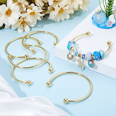 6Pcs Rack Plating Brass Cuff Bangle Making KK-BBC0013-98-1