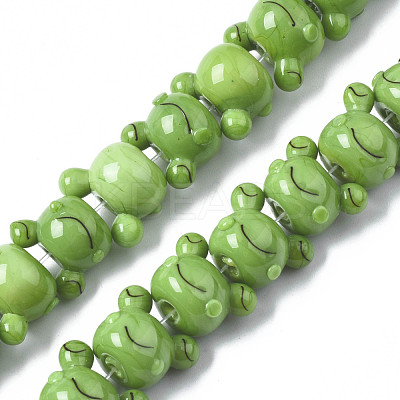 Handmade Bumpy Lampwork Beads Strands LAMP-Q031-011-1