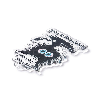 Halloween Printed Acrylic Pendants MACR-C016-07-1