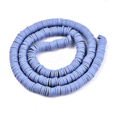 Handmade Polymer Clay Beads Strands CLAY-R089-6mm-023-1