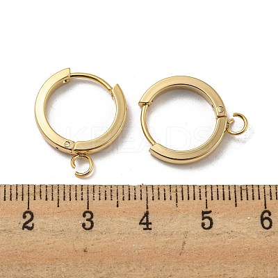 201 Stainless Steel Huggie Hoop Earrings Findings STAS-A167-01K-G-1