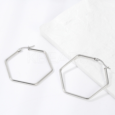 Tarnish Resistant 201 Stainless Steel Hoop Earrings LS-EJEW-A052-25A-1