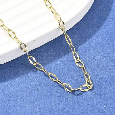 Brass Paperclip Chains Necklace for Women NJEW-P265-29G-1