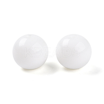 Opaque Solid Color Glass Beads GLAA-N007-10mm-A06-1