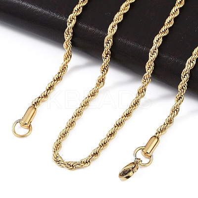 304 Stainless Steel Rope Chain Necklaces LS-NJEW-F226-03G-04-1