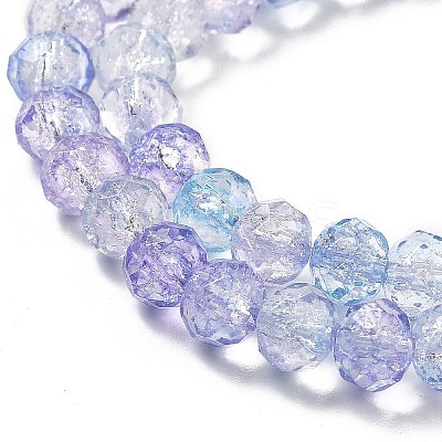 Transparent Crackle Glass Beads Strands CCG-L050-01B-08-1