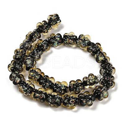 Handmade Dichroic Foil Glass Beads Strands DICH-U001-04A-1