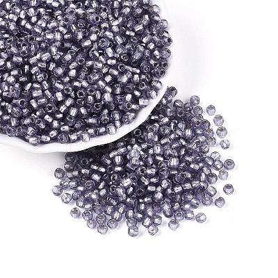 Silver Lined Glass Seed Beads SEED-T007-18A-08-1