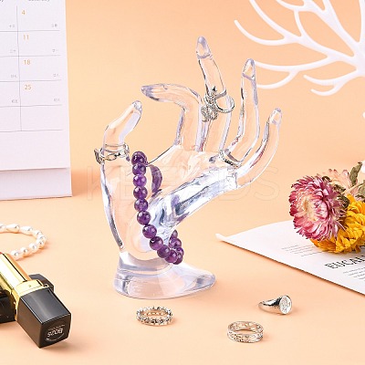 Plastic Ring Display Hand Model DIY-I047-04A-1