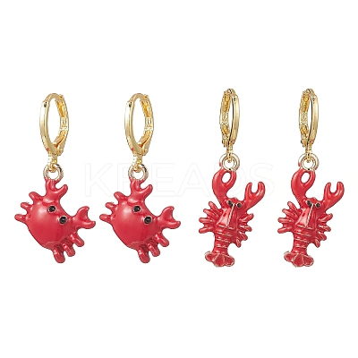 2 Pairs Zinc Alloy Leverback Earrings EJEW-JE06911-1
