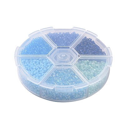6 Colors 12/0 Glass Seed Beads SEED-X0052-03B-2mm-1