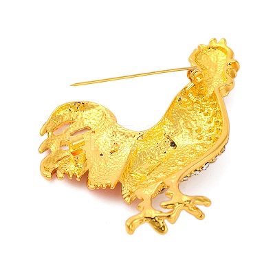 Zinc Alloy Crystal Rhinestone Enamel Brooch LS-JEWB-U010-02G-02-1