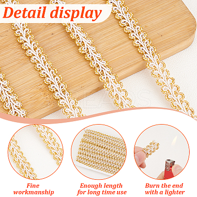 20 Yards Polyester Lace Ribbon OCOR-GO0001-18-1