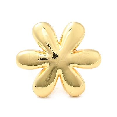Brass Flower Open Cuff Ring for Women KK-H434-23G-1