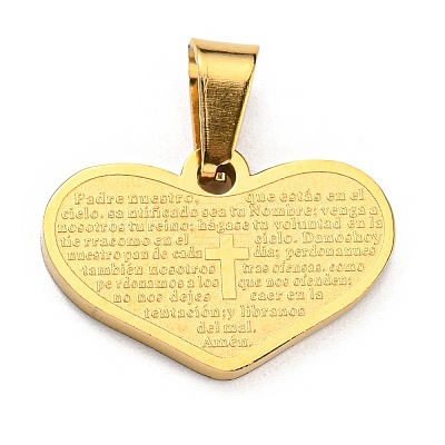 PVD Vacuum Plating 304 Stainless Steel Pendants STAS-D087-04G-1