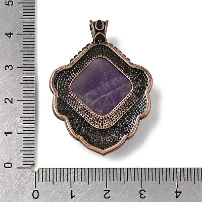 Natural Amethyst Pendants G-A297-03R-18-1