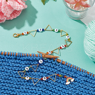 Triangle Ring Knitting Row Counter Chains HJEW-PH01722-1