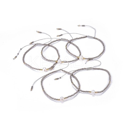 Adjustable Nylon Cord Braided Bead Bracelets LS-BJEW-P256-B01-1