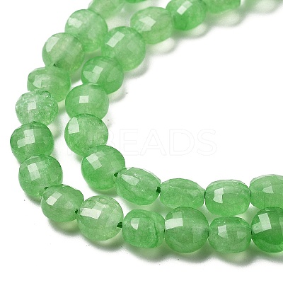 Natural Dyed White Jade Beads Strands G-C179-A6mm-05-1