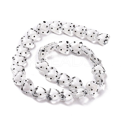 Glass Heart Beads GLAA-D005-01H-1