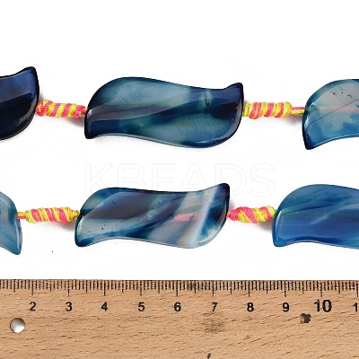 Dyed & Heated Natural Banded Agate Beads Strands GG-CBAB9C6-B01-01-1