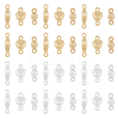 60Pcs 6 Styles Brass Connector Charms KK-HY0001-94-1