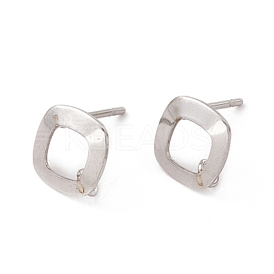 Non-Tarnish 201 Stainless Steel Stud Earring Findings STAS-G266-16P-1